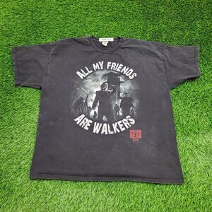 Walking-Dead Zombie Shirt 2XL 24x28 Faded Black